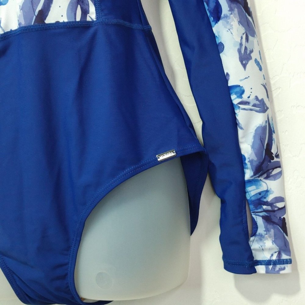 Rashguard Front Zip Long Sleeve One Piece UPF50+ Women's Size 10 - Picture 8 of 12